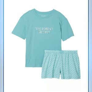 Victoria's Secret Cotton Tee-Jamma set. Top XL Bottoms XXL Brand New wit…